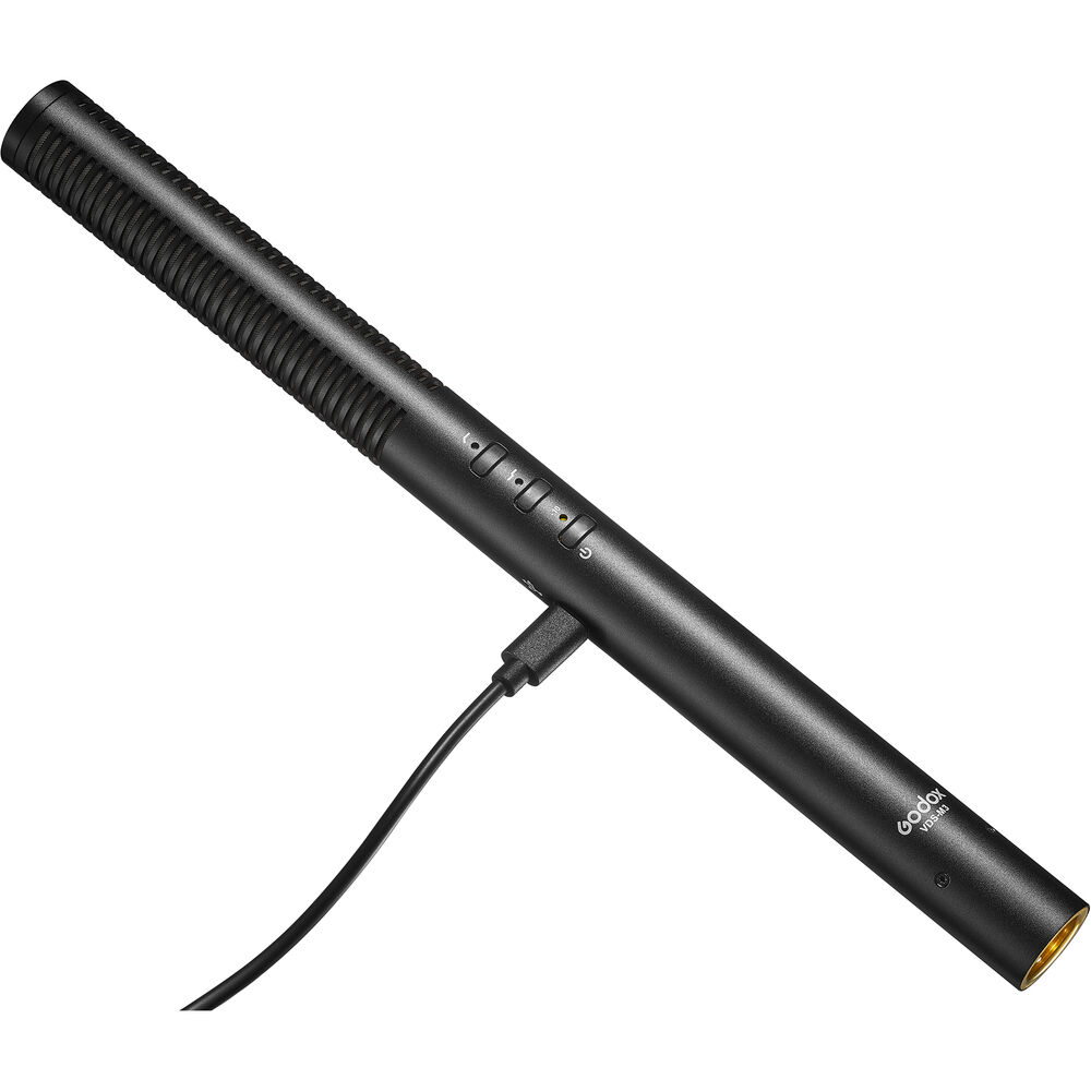 Godox VDS-M3 Supercardioid Condenser Boom Shotgun Microphone with XLR Output, Built-In 220 Hour Rechargeable Battery, Gain Control, HPF and High-Frequency Boost for Videos, Interviews, and On-Field Recordings
