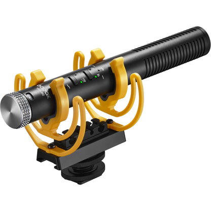 [CLEARANCE] Godox VDS-M2 Supercardioid Condenser USB Shotgun Microphone with 3.5mm TRRS TRS Second Output, HPF and High Frequency Boost, Gain Control and Windscreen for Cameras, Mobile Devices & Recorders