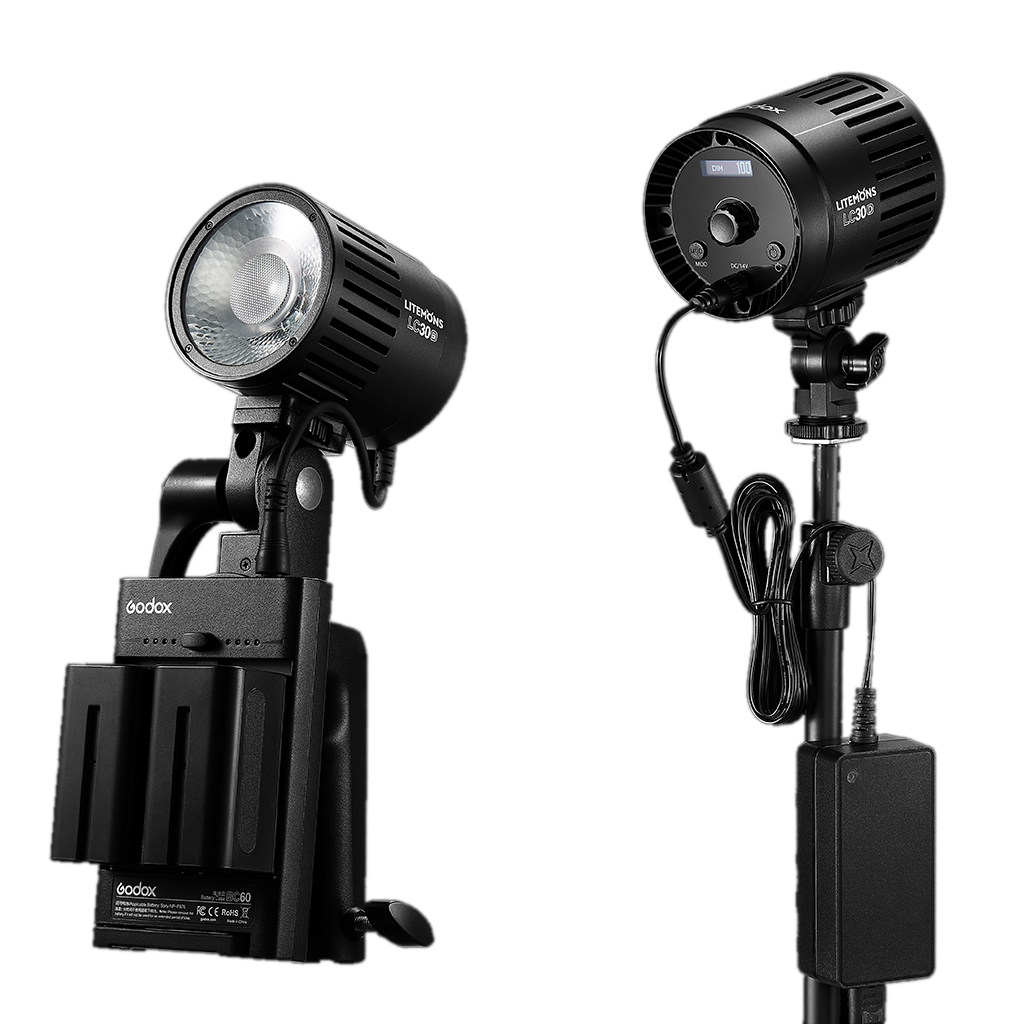 Godox LC30 Litemons LED Tabletop Studio Light Kit with 8 Light Effects, 5600K for Vlogging and Videography (Daylight) | LC30D-K1 LC30D K2