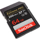 SanDisk Extreme Pro SD Card UHS-I SDXC Class 10 with 200MB/s Read Speed V30 (64GB, 128GB, 256GB)