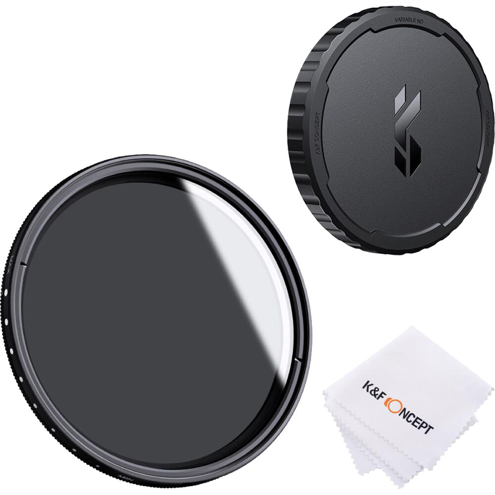 K&F Concept NANO-B Series Variable Neutral Density ND2 to ND400 Lens Filter with Circular Polarizer and Protective Cap for DSLR and Mirrorless Cameras | 67mm, 72mm, 77mm, 82mm