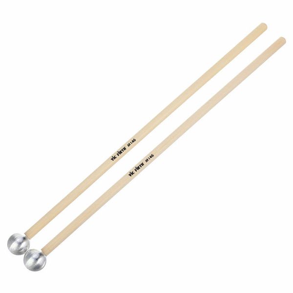 Vic Firth M146 Extra Hard Orchestral Medium Round Aluminum Percussion Keyboard Mallets for Xylophone and Bells