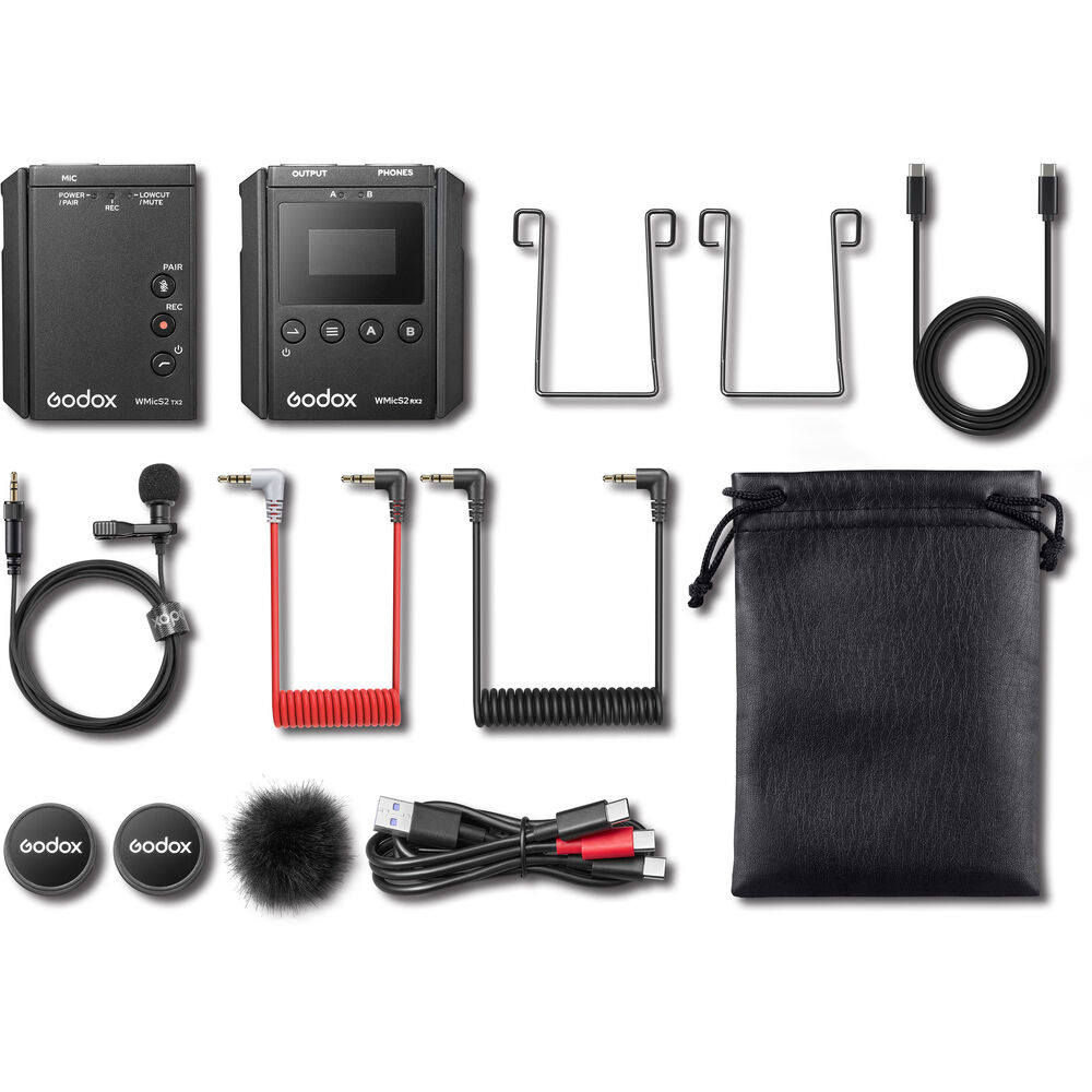 Godox WMicS1 Pro Kit Système de microphone Lavalier sans fil