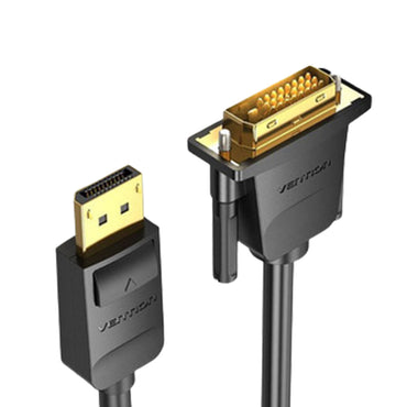 [CLEARANCE] Vention DVI 1080p HD 3D 60Hz (24+1) DisplayPort DP Male to DVI Male 2-Meters Gold Plated (HAF) Video Cable for Laptops, PC, Monitor, TV, Projector