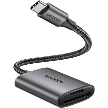 UGREEN CM401 microSD SD OTG Card Reader with USB-C 3.0 Interface 5Gbps File Transfer Speed for PC Laptop Computer and Smartphones | 80888