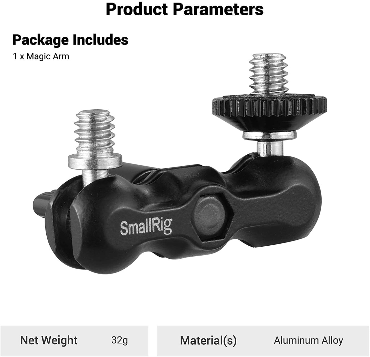 SmallRig Universal Magic Arm with Dual Ball Heads (3inches, 1.4-20) Model 2157