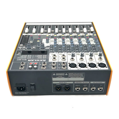[CLEARANCE] KEVLER MIX-8BT 8-Channel Compact Bluetooth Mixer with 4 Microphone/Line, 2 Stereo Input and 2 AUX Output, 3 Band EQ with USB / MP3 Function and 99 DSP Effects | Mix Series