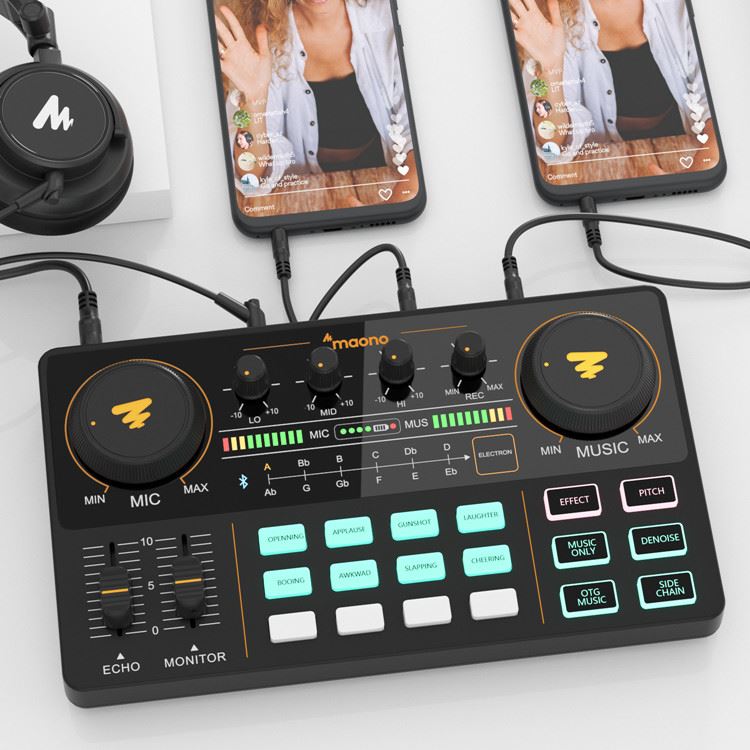 Maono AU-AM200 Maonocaster Portable All-In-One Podcast Production Studio Audio Interface