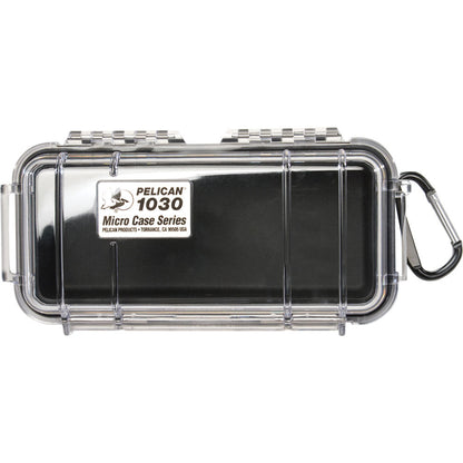 Pelican 1030 Micro Case Watertight Crushproof Dustproof Clear Hard Casing with Rubber Liner, Automatic Pressure Equalization Valve for Phones Small Electronics (4 Colors Available)