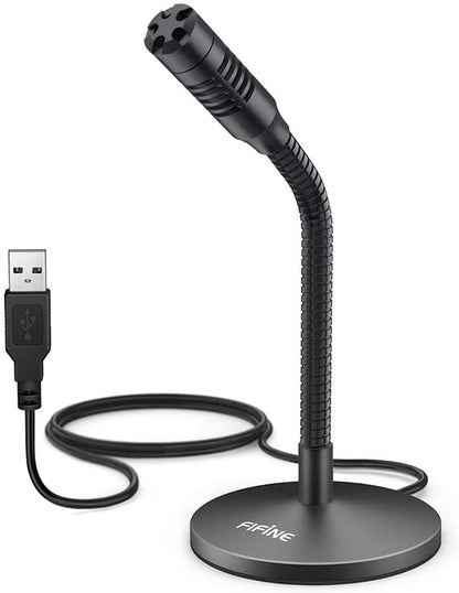 [CLEARANCE] Fifine K050 Mini Gooseneck USB Microphone for Dictation and Recording,Desktop Microphone for Computer Laptop PC, Plug and Play Great for Skype, YouTube, Gaming, Streaming, Voiceover, Discord and Tutorials