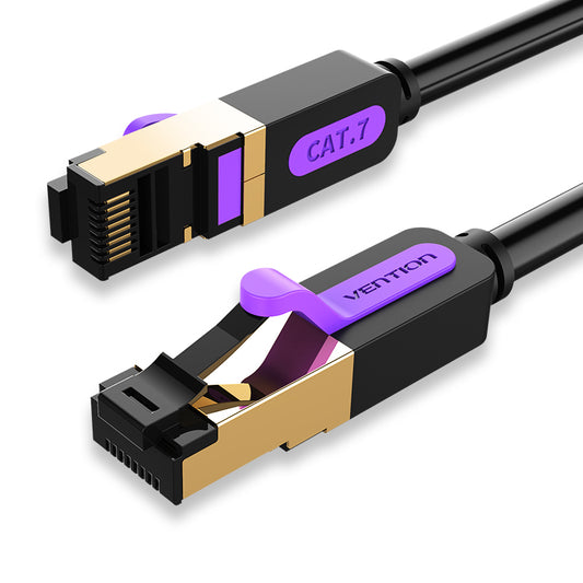 Vention CAT7 Ethernet Round Cable SSTP Patch Cable 10Gbps 600MHz Super Speed LAN Network Wire Cord for Internet Router PC Modem (ICDB)