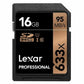 Lexar Professional 16GB 633X 95 Mb/s SDHC Class 10 UHS-I U1 Memory Card - (LSD16GCB1EU633)