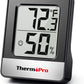 ThermoPro  TP-49-B TP49B Mni Hygrometer Thermometer with Large Digital View