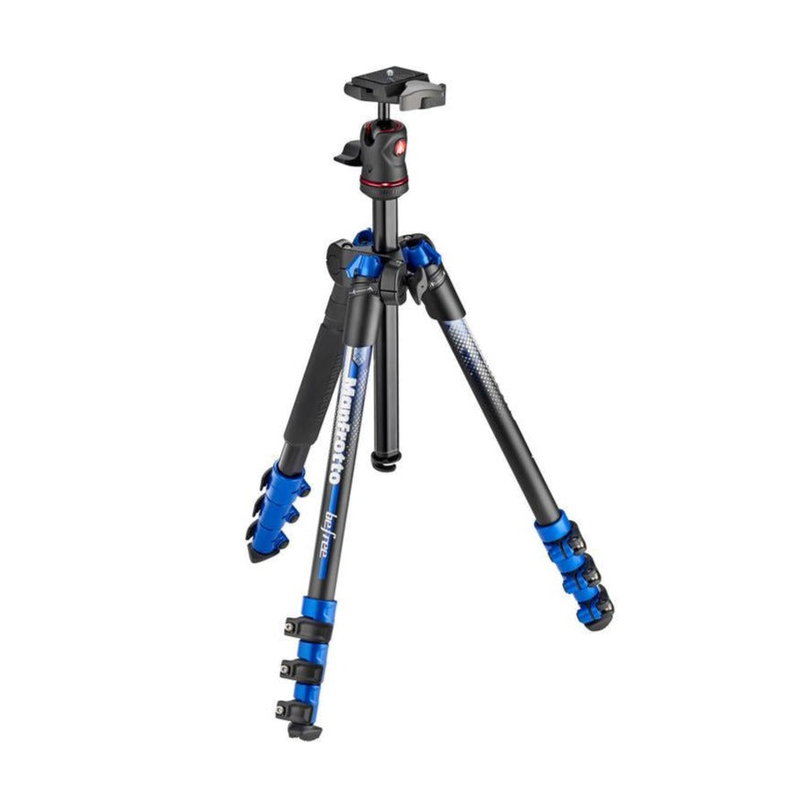 Manfrotto MKBFRA4BL-BH BeFree Color Aluminum Travel Tripod with Ball Head, Blue
