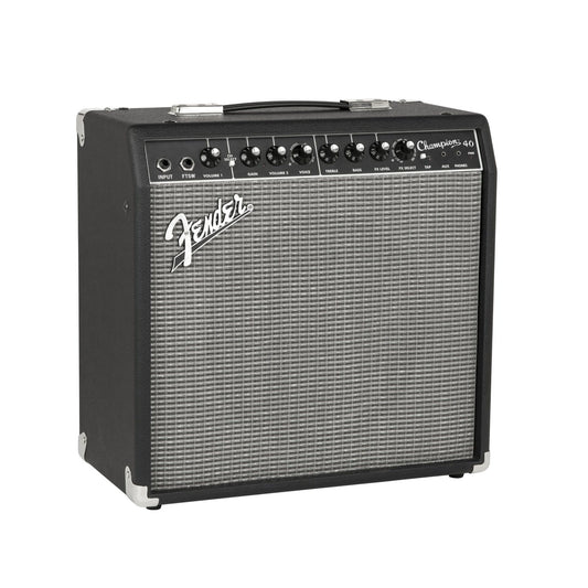 Fender Champion 40 Guitar Combo Amplifier 1x12" 40Watts 2-Channels with 12in Speaker Amp Voicings Effects AUX Input Headphone Output