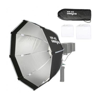 Viltrox VP-45 60cm Octagonal Umbrella Studio Light Softbox Diffuser with Soft Light Cloth and Carrying Case for Weeylite Ninja 200 and 300 LED Light