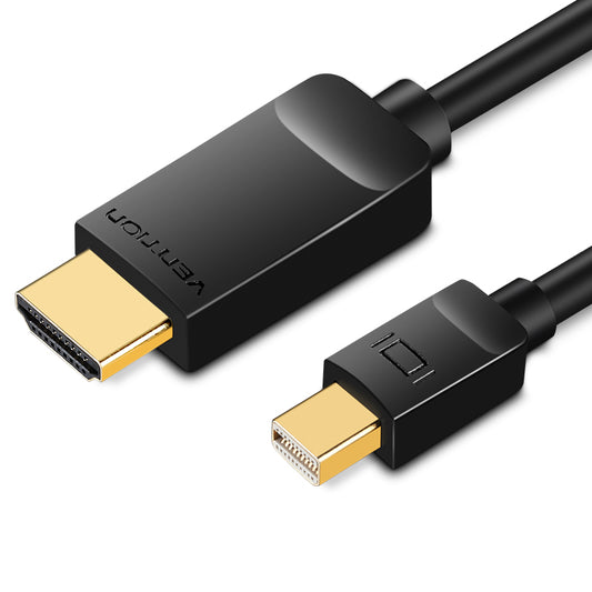 Vention 1080p/60Hz Mini DP to HDMI Cable Gold Plated (HABB) Displayport Cable for PC, iMac, Macbook, TV, Monitor, Projector (Available in 1.5M, 2M)