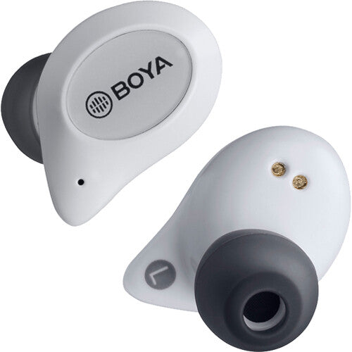 Boya BY-AP1 Bluetooth 5.0 in-Ear TWS Earbuds Touch Control Wireless Headphone Earphone with Charging Case, Black, White