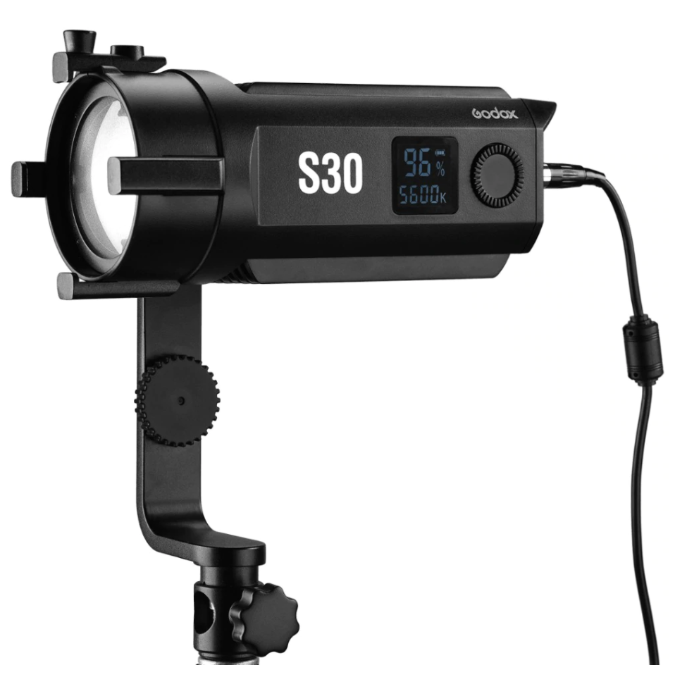 GODOX S30 5600K LED Light Kit with Precision Lighting and Dimmable Focusing Function with Adjustable Beam Angle Spotlight for Professional Lighting in Shooting and Photography