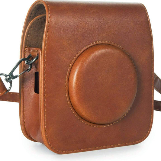 Pikxi BSQS10 Fujifilm Instax Square SQ10 Leather Camera Case Bag Brown