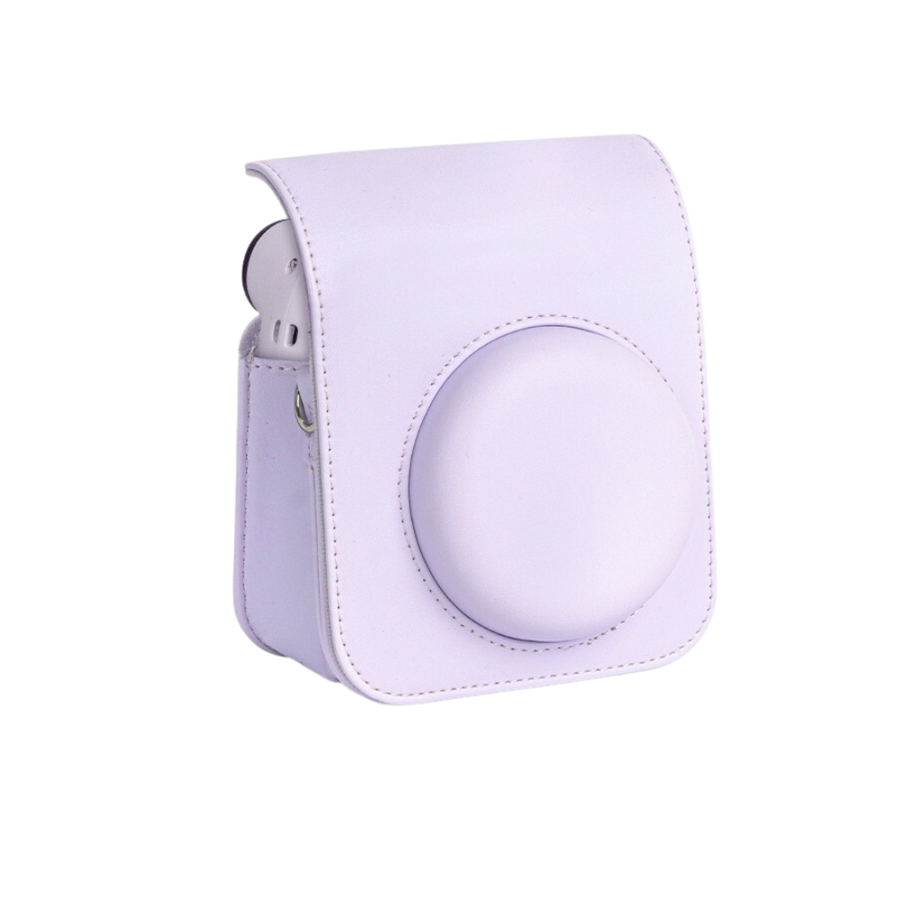 Pikxi BMP12 Fujifilm Instax Mini 12 PU Leather Soft Silicone Protective Camera Case Bag with Shoulder Strap