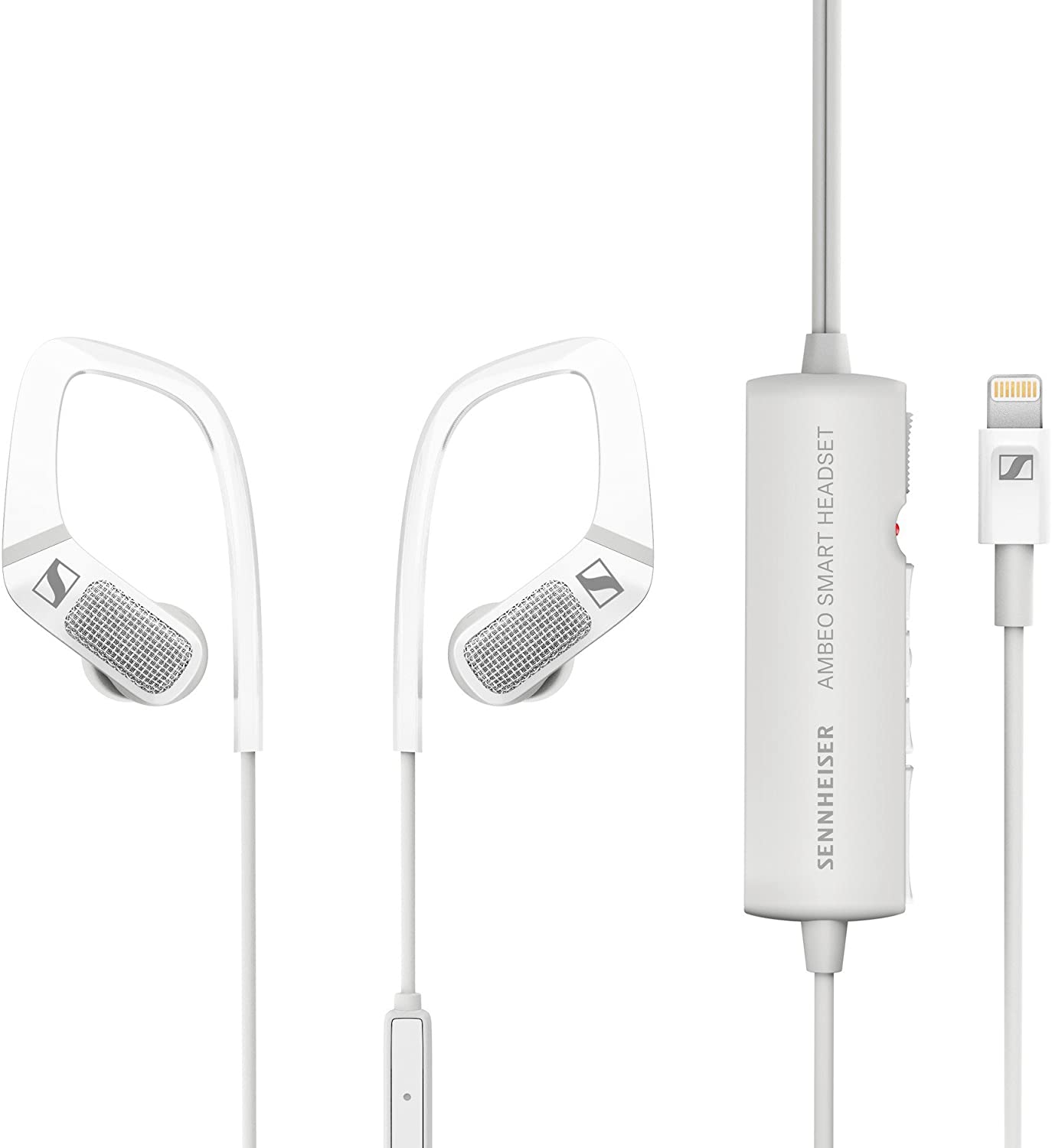 Sennheiser AMBEO SMART Headset In-Ear Headphones with 3D Binaural Audio Mic Active Noise Cancellation Lightning Connector