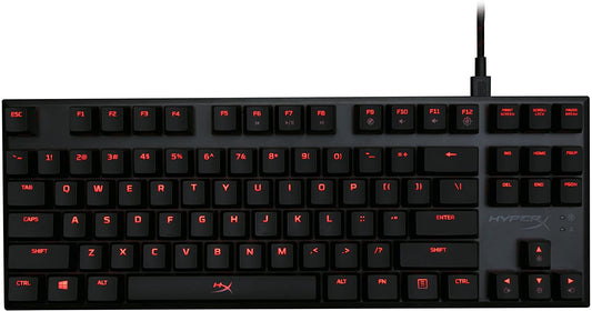 HyperX HX-KB4BL1-US/WW Alloy FPS Pro Tenkeyless Mechanical Gaming Keyboard - 87-Key, Ultra-Compact Form Factor, Clicky - Cherry MX Blue - Red LED Backlit