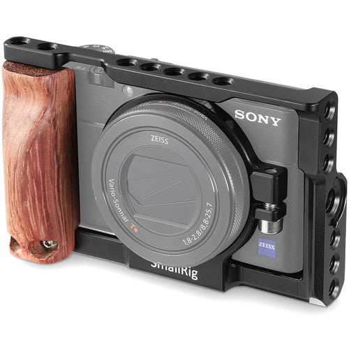 SmallRig Cage Kit for Sony RX100 III IV V Camera with Wooden Handle Grip- 2105
