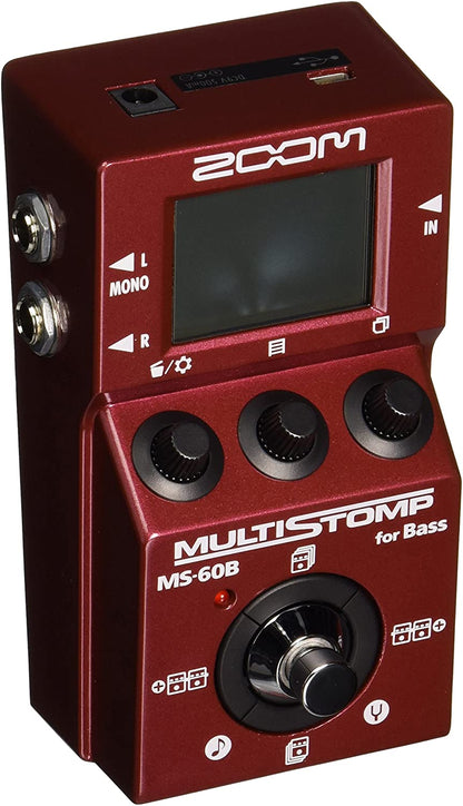 Zoom MS-60B MultiStomp Bass Guitar Effects Pedal - 58 Built-in Efects Tuner