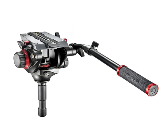 Manfrotto 504HD Fluid Video Head with 75mm Half Ball 504HD for Manfrotto Tripods for Vlogging, Photography