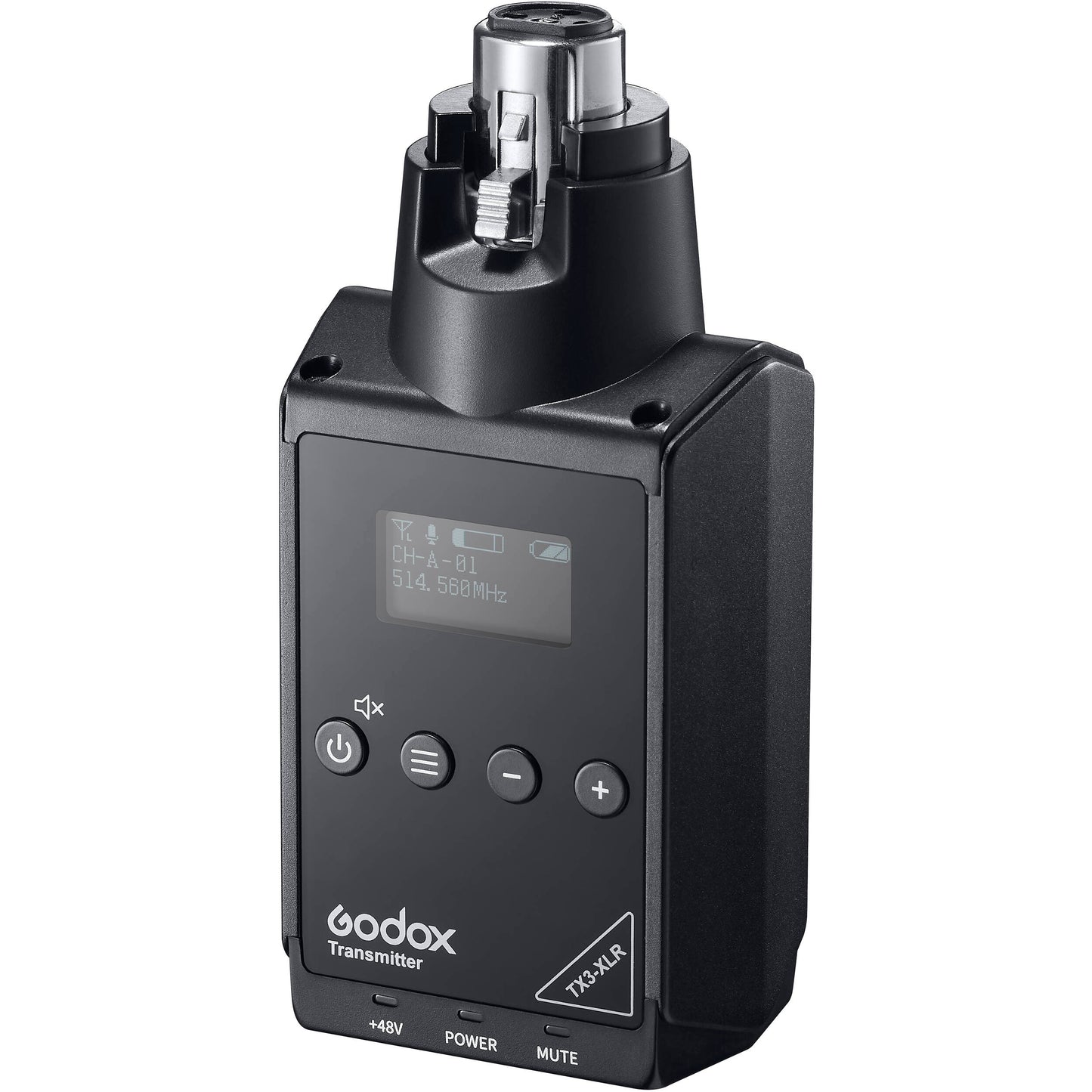 Godox TX3-XLR Plug-On Wireless XLR Transmitter 60-meters Operating Range UHF with 96 Channels