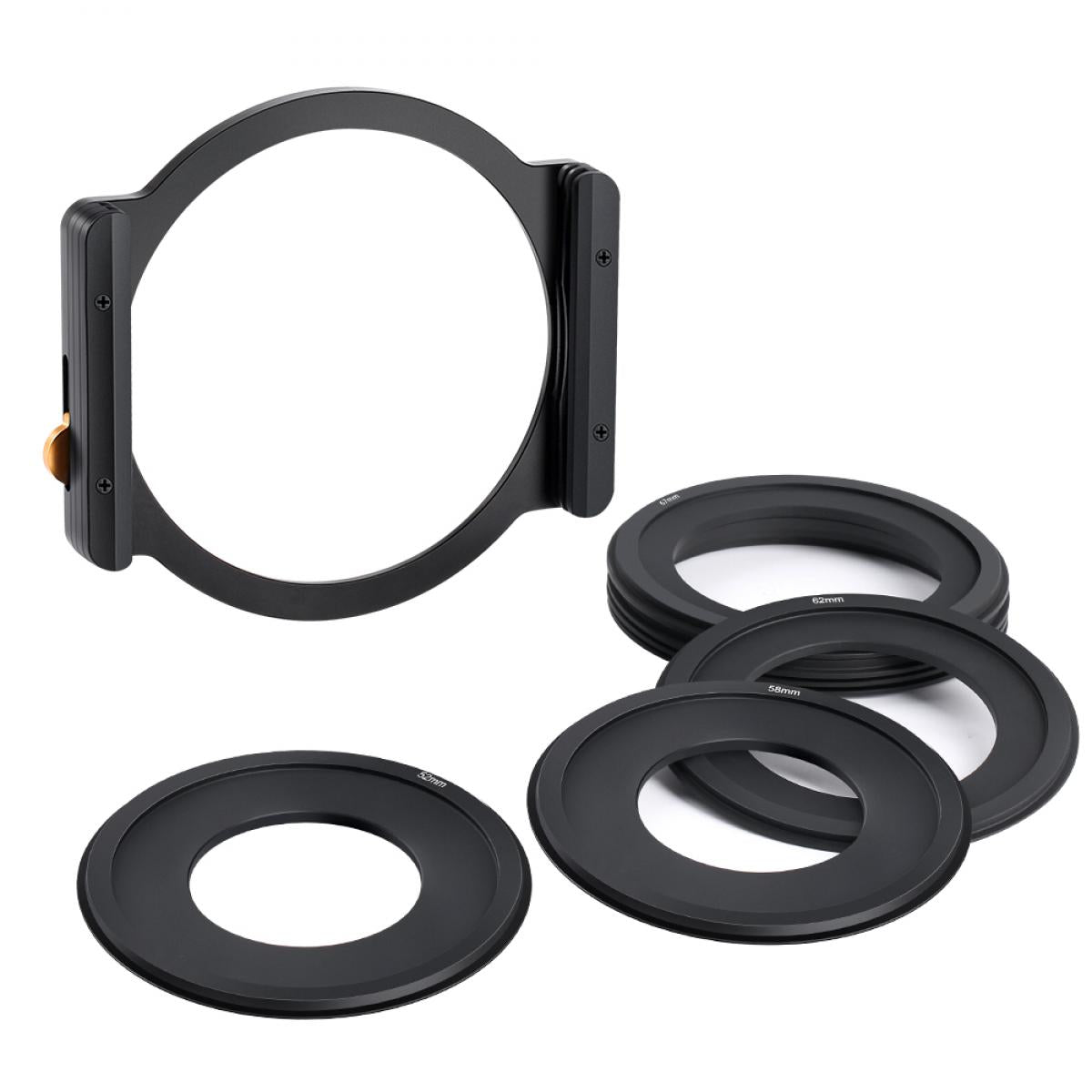 K&F Concept KF16-006 Metal Square Filter Holder with 8pcs Adapter Ring for DSLR Cameras