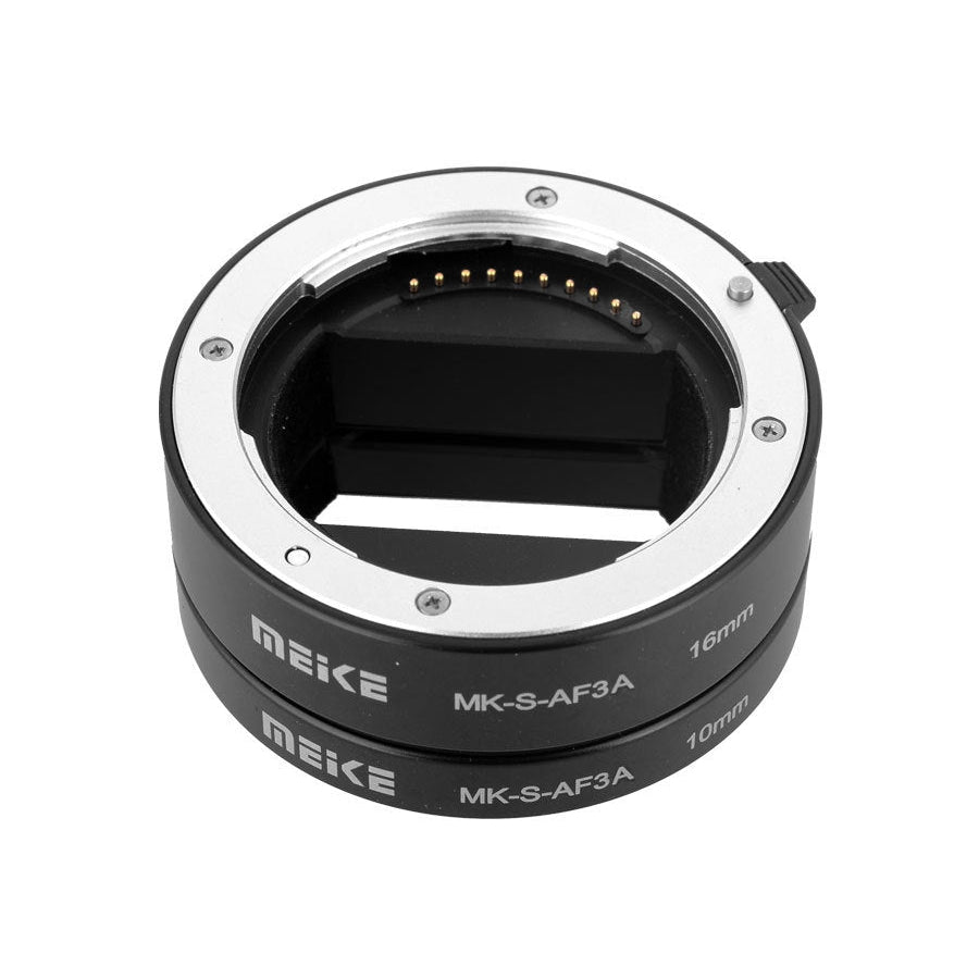 Meike MK-S-AF3A Metal Auto Focus Macro Extension Tube 10mm 16mm for Sony Mirrorless a6300 a6000 a7 a7SII NEX E-Mount Camera etc.