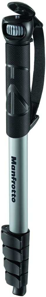 Manfrotto MMCOMPACTADV-BK Lightweight Compact Aluminum Monopod Advanced for Vlogging, Photography (Black)