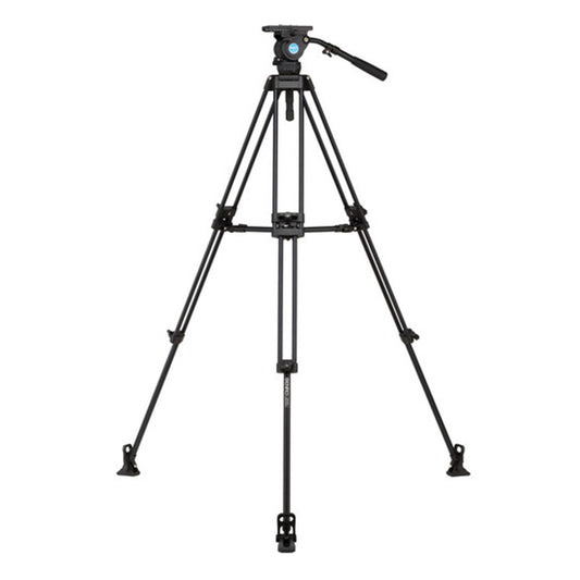 Benro H8 Dual Stage AL Video Tripod Kit with Smooth Ball Head, Twist Lever-Lock Leg Release Aluminum Alloy Camera Studio Stand (Black) | A673TMH8