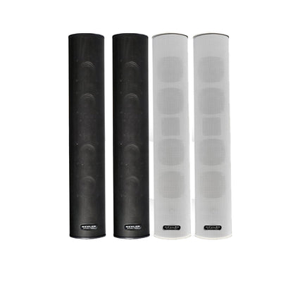[CLEARANCE] KEVLER CLM-301T 2-Way Bass Reflex Passive Waterproof Wall Mount Speaker (PAIR) with 100V Multi TAP Function and Bracket for Large Rooms and Outdoor Use (Black) CLM-301TB