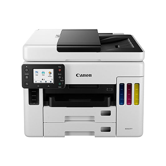 Canon MAXIFY GX7070 Refillable Wireless Inkjet Printer with 600x1200DPI, 250 Max Rear Tray Sheets, Print, Scan, Copy and Fax, Double Sided Printing