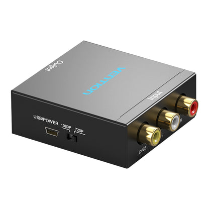 Vention RCA to‌ HDMI Converter (Female to Female) 1080p 60Hz AV Metal Adapter with Audio Video Sync (AEFB0)
