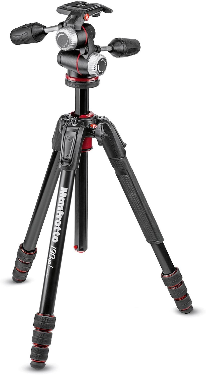 Manfrotto MK190goa4 MS Aluminum Tripod Kit 4-Section with XPRO 3-way Head