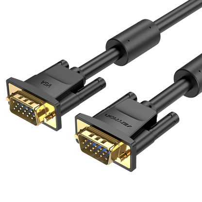 Vention 1080p VGA Cable (3+6) 5-Meters Male to Male Gold Plated (DAE) HD Video Connector for TV PC Projector
