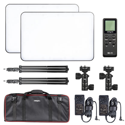 Viltrox Weeylite Sprite 40 RGB 40W 2pcs LED Panel Light Kit with 360 Degree Full Color, 2500K~8500K Color Temperature and Mobile App Control for Photography and Live Broadcast