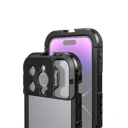 [CLEARANCE] SmallRig Mobile Phone Case Video Cage Kit with M-Mount Lens Plate for iP-14 Pro | 4075