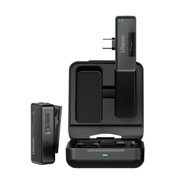 [CLEARANCE] Ulanzi UW-MIC 2.4GHz Wireless 1000mAh Lavalier Lapel Microphone System with Lightning Connector with Charging Case, LED Indicators, 100m Transmission Distance and  Noise Reduction Function Plug & Play for Mobile Phones and Devices
