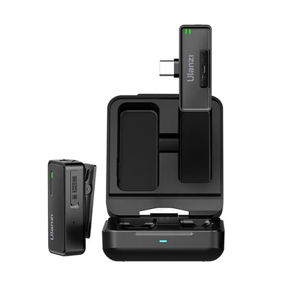 [CLEARANCE] Ulanzi UW-MIC 2.4GHz Wireless 1000mAh Lavalier Lapel Microphone System with Lightning Connector with Charging Case, LED Indicators, 100m Transmission Distance and  Noise Reduction Function Plug & Play for Mobile Phones and Devices