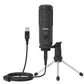 Maono AU-461 USB Condenser Cardioid Microphone for Podcasting Livestream Vlog with Mini Stand