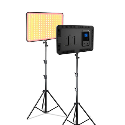 Viltrox Weeylite Sprite 20 RGB 30W 2pcs LED Panel Light Kit with 360 Degree Full Color, 2500K~8500K Color Temperature, Wireless Remote, Mobile App Control and Knob Adjustment for Studio Photography
