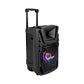 Konzert PA-8 8" 200W Portable Party Active Trolley Speaker with Bluetooth, NFC, USB/ SD Slot, FM Radio, LED Light, 2pcs Wireless Mic with Voice Priority and Built-In Rechargeable Battery for Events