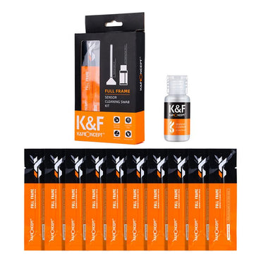 K&F Concept 24mm DSLR Camera Full-Frame Sensor Cleaning Swab Kit (10pcs Cleaning Swab and 20ml Cleaning Liquid)