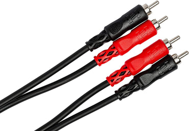 Hosa Technology CRA-202 Nickel Plated Dual RCA to Dual RCA Stereo Interconnect, 2 Meters