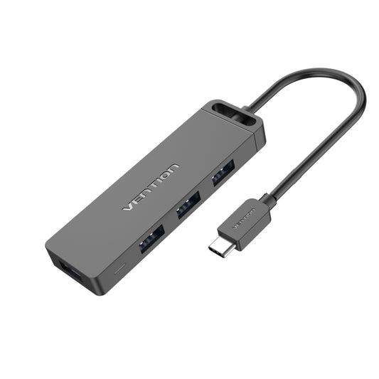 Vention 5 in 1 USB-C Hub 4-Port USB 3.0 Docking Station 5Gbps with Power Supply Port and Light Indicator (TGK)